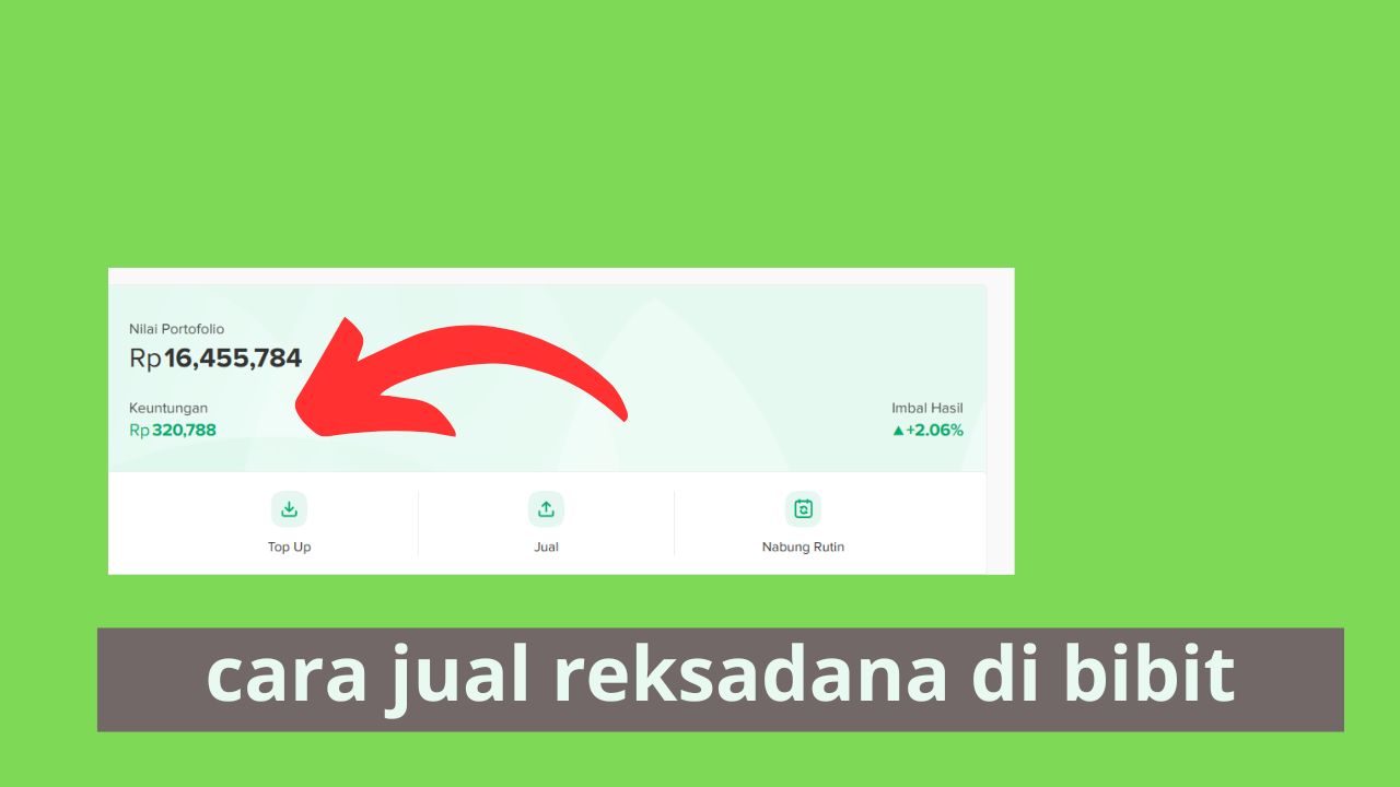 cara menjual reksadana di aplikasi bibit