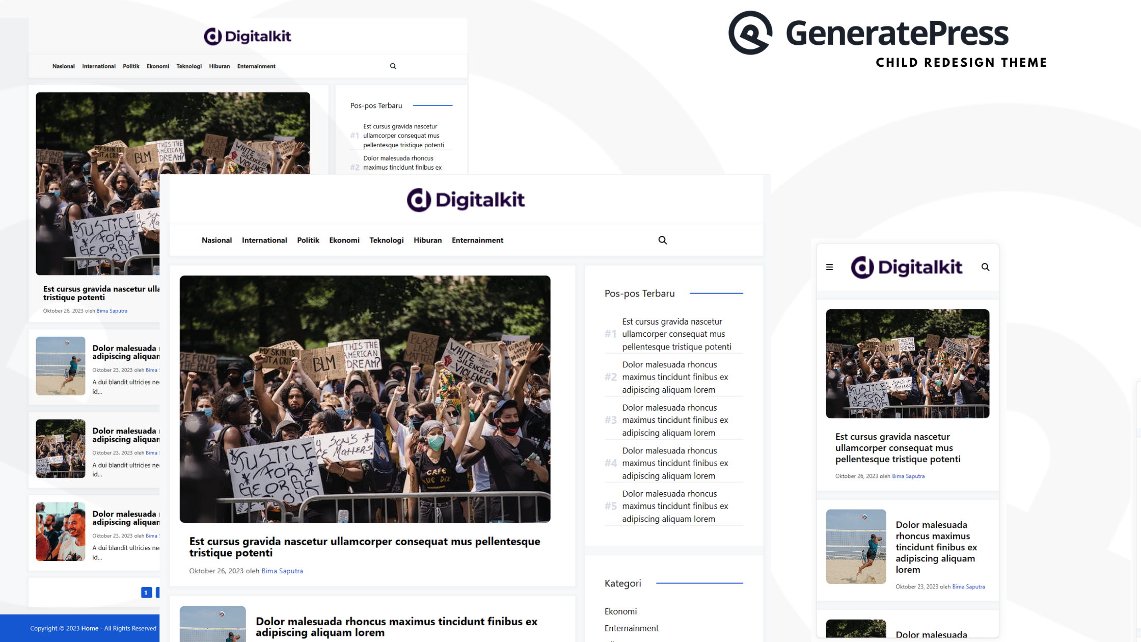 Theme Generatepress Custom blog